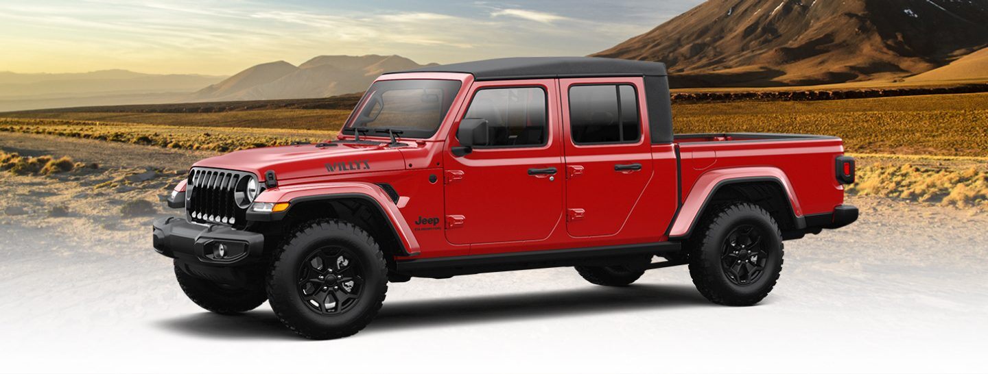 2021 Jeep Gladiator Willys Red Front Side Exterior Picture