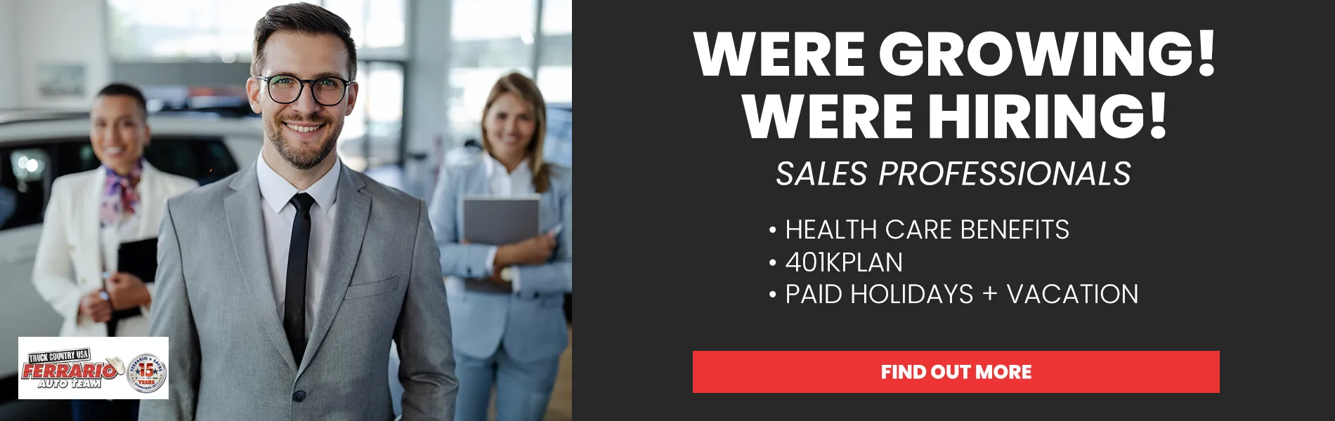 Ferrario Hiring Banner